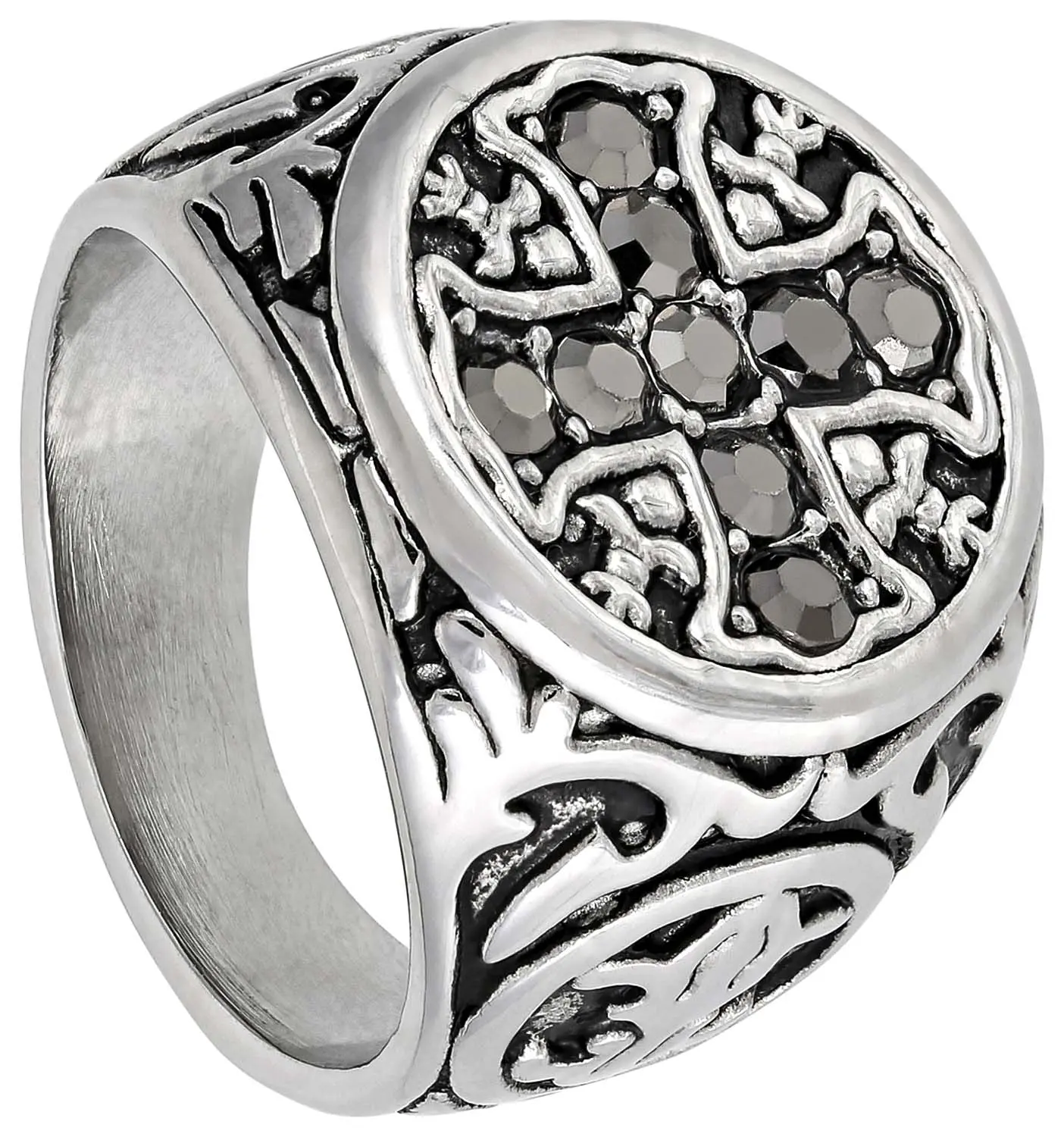 Herren Ring - Sparkling Cross