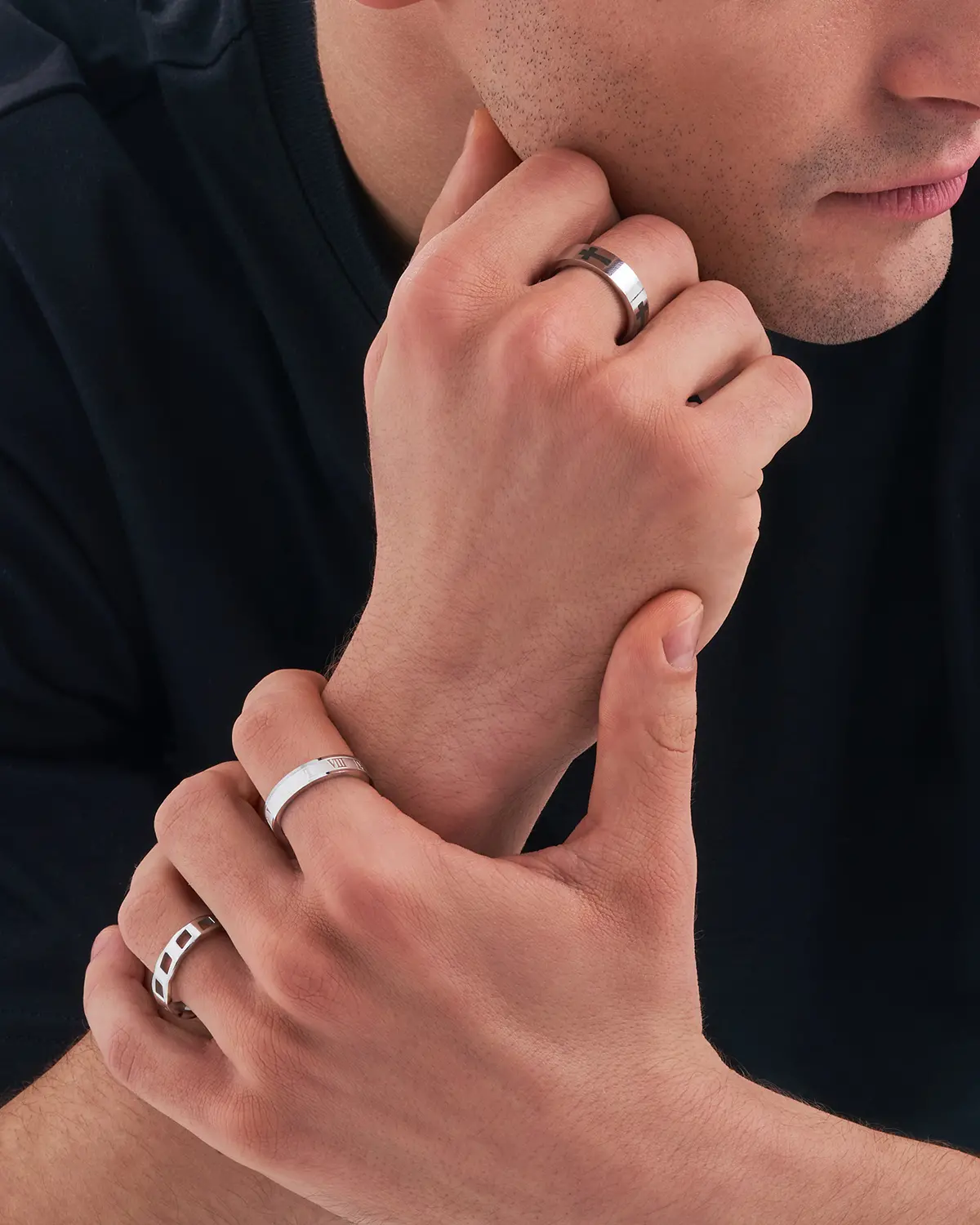 Set de anillos para hombre - Masculine Trio