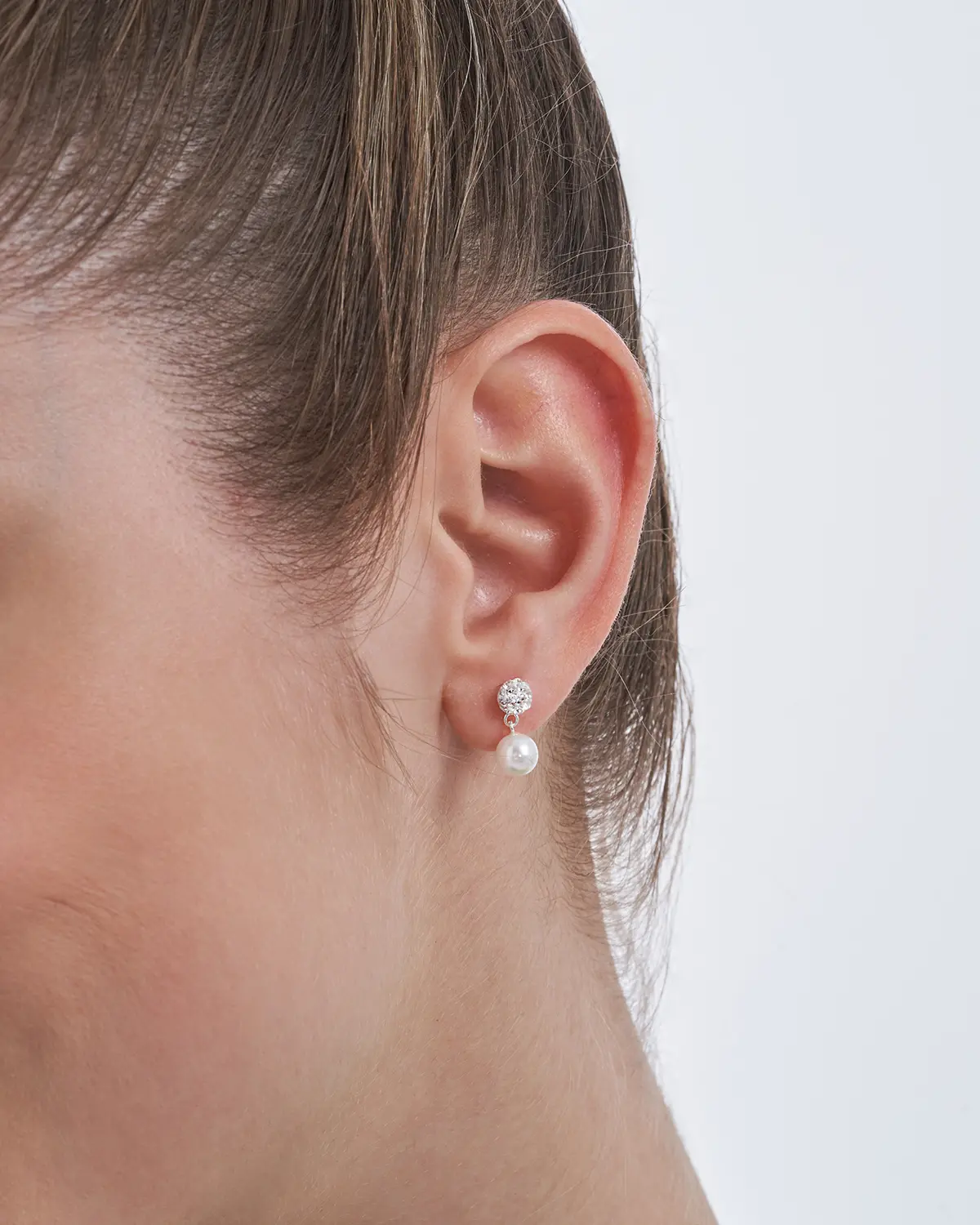 Boucles d'oreilles argentées - Pearls