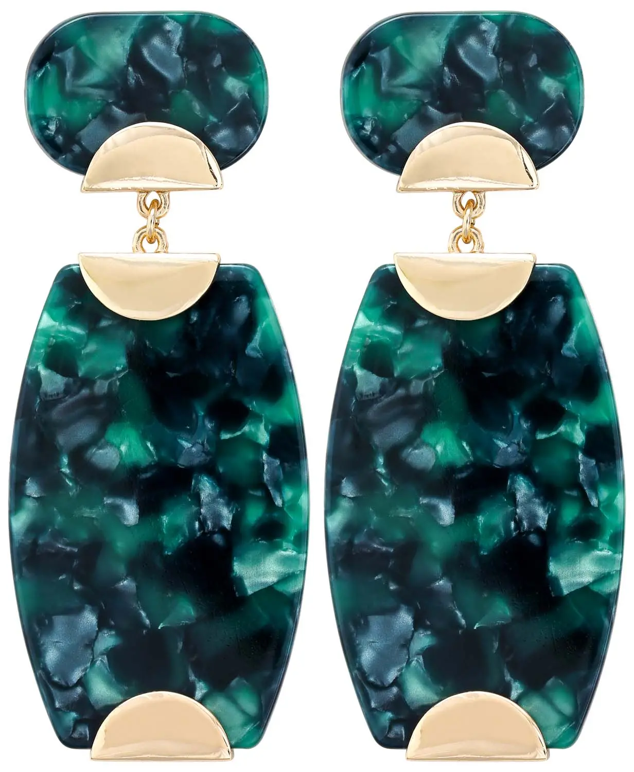 Pendientes - Emerald Marble