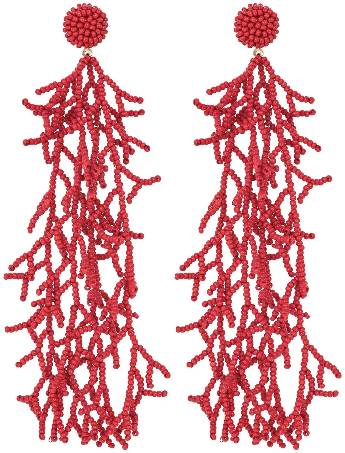 Orecchini a perno - Red Corals