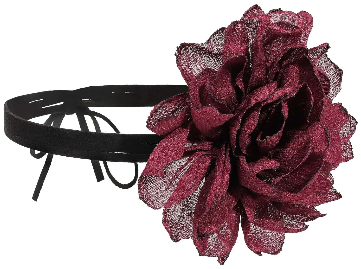 Collier ras du cou - Burgundy Flower