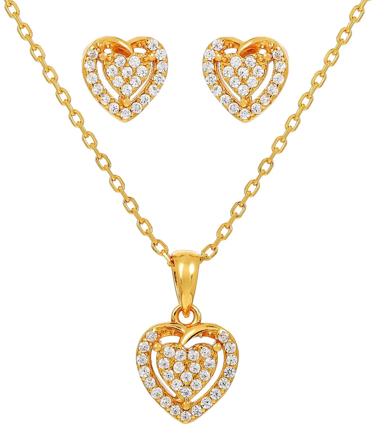 Zestaw biżuterii - Golden Hearts