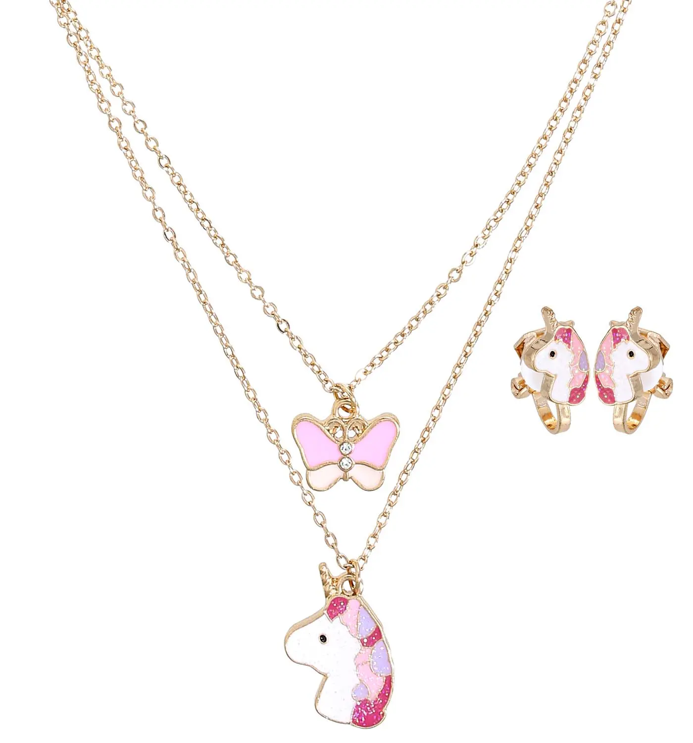 Parure di gioielli per bambini - Pink Unicorn