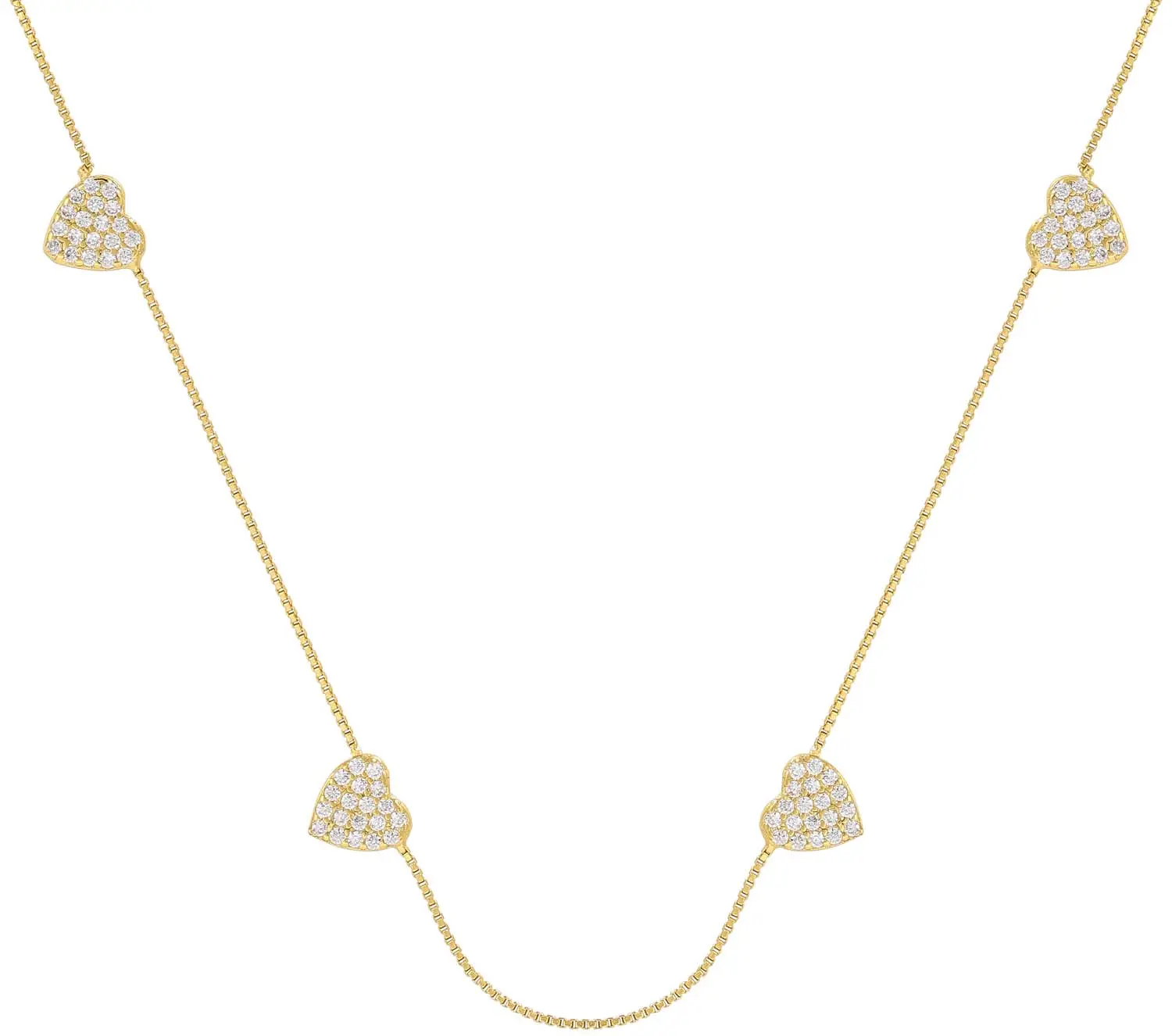 Ketting - Gold Hearts