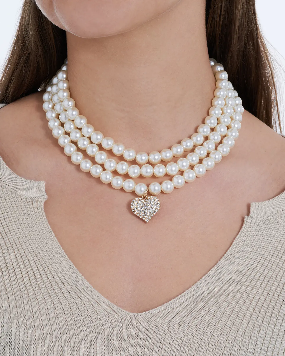 Collana stratificata - Pearl Heart