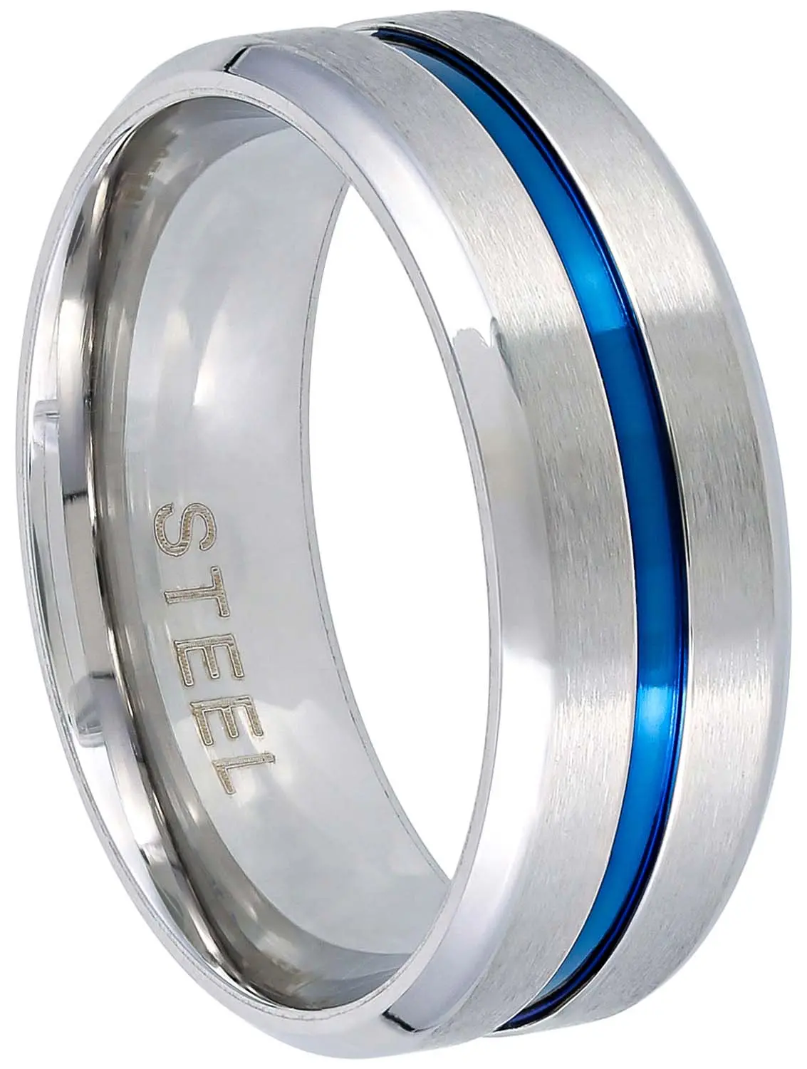 Herren Ring - Blue Stripe