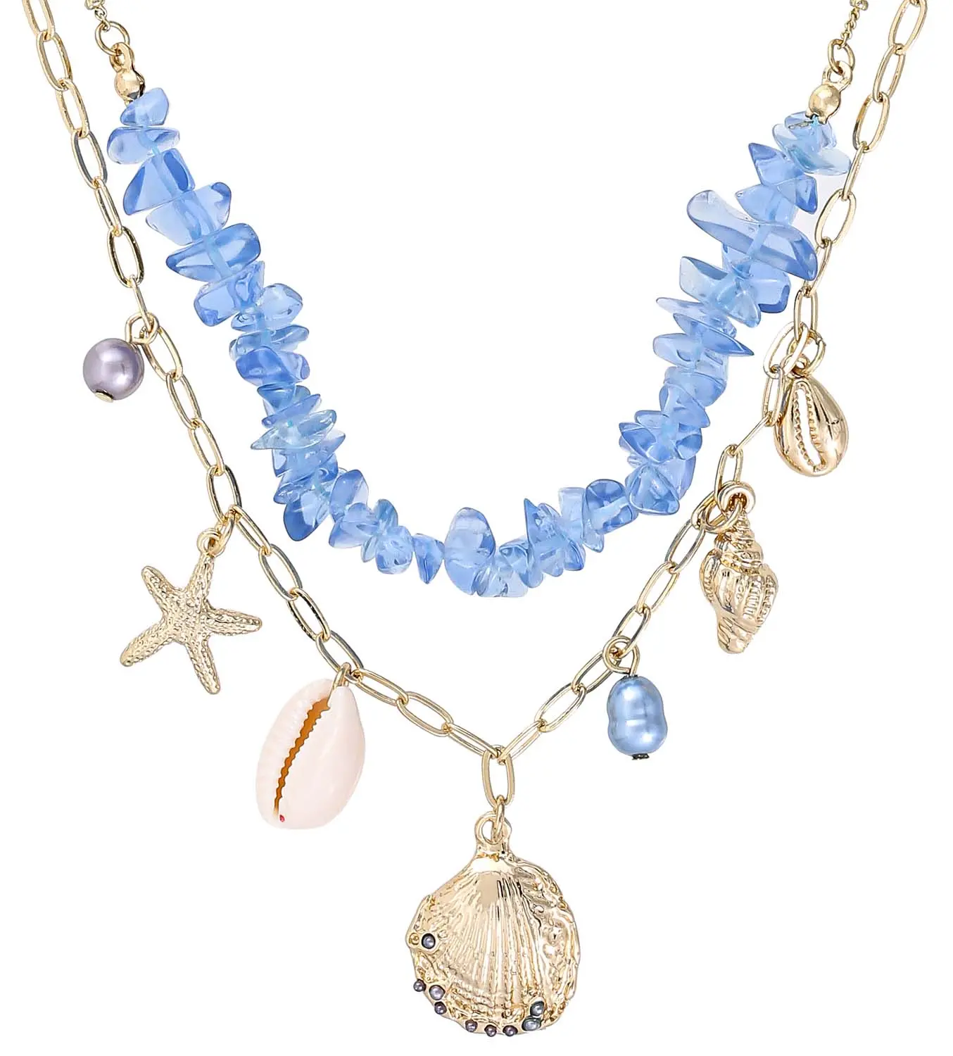 Collar a capas - Ocean Pendants