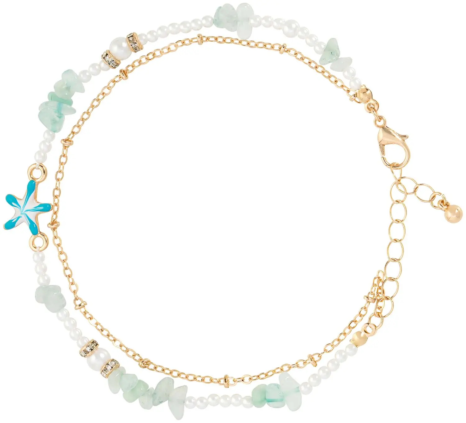 Bracelet de cheville - Aquamarine Gems