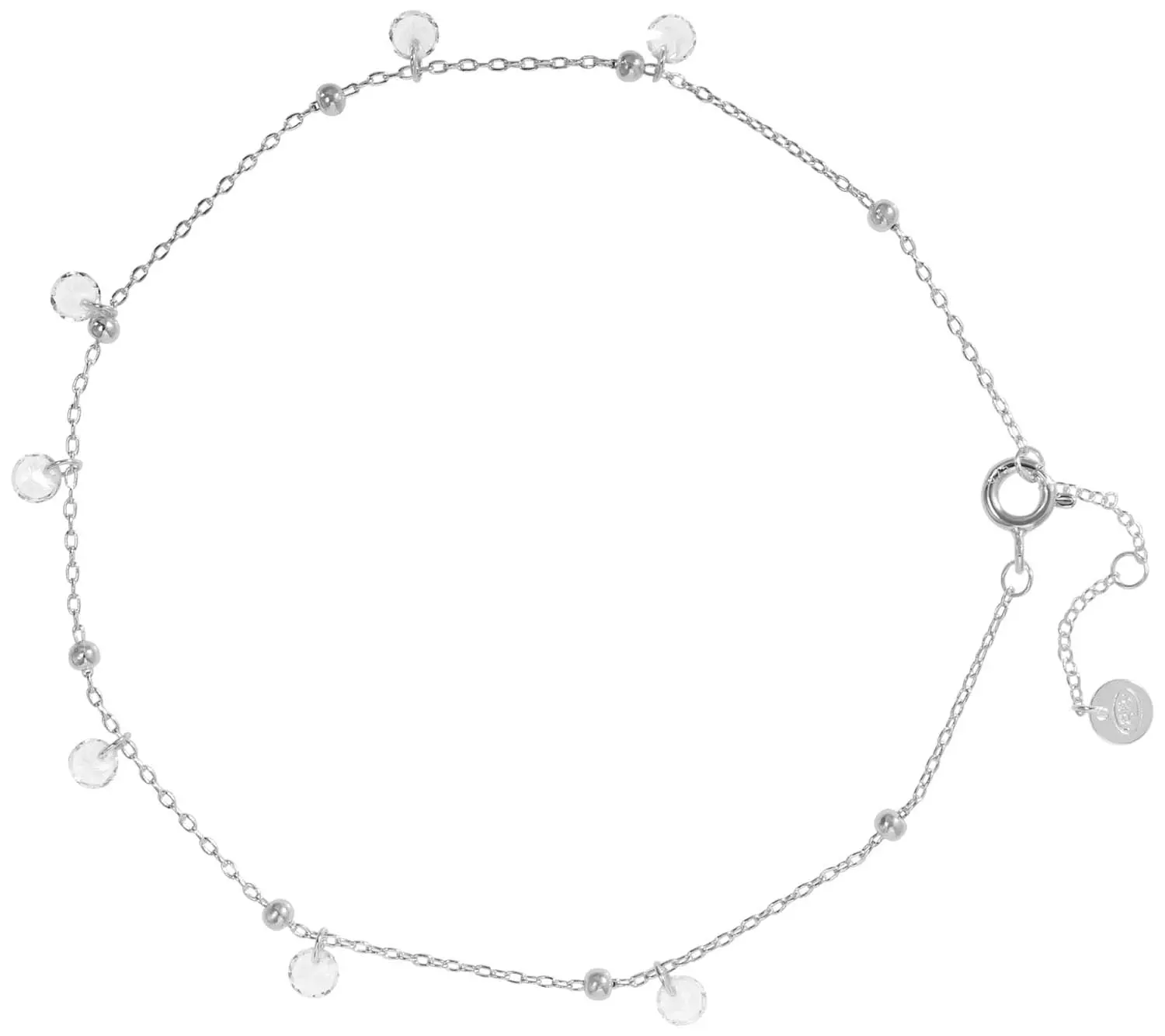 Bracelet de cheville - Zirconia Silver