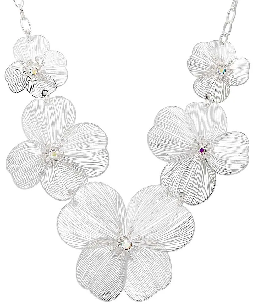 Ketting - Silver Petal 