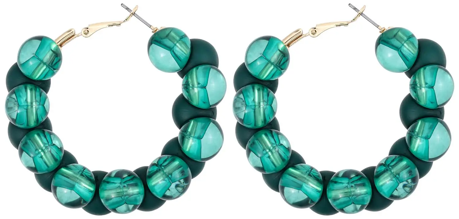 Aros - Green Beads