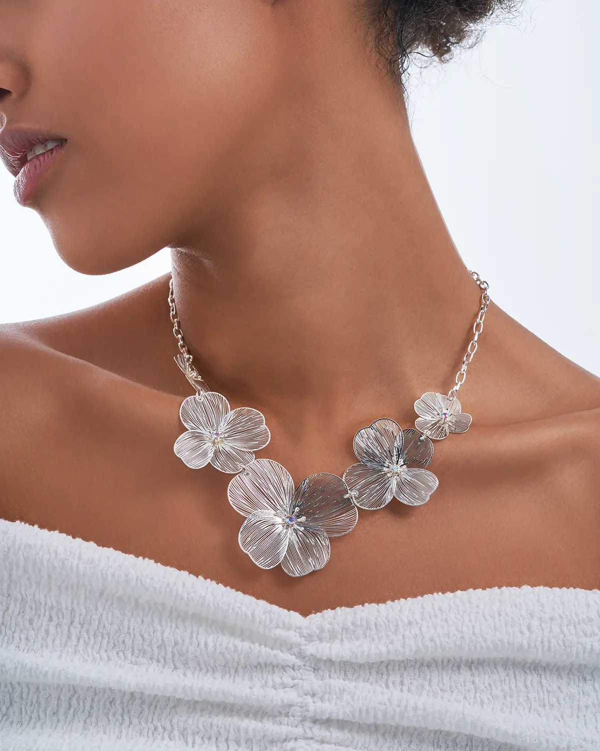 Collier - Silver Petal 