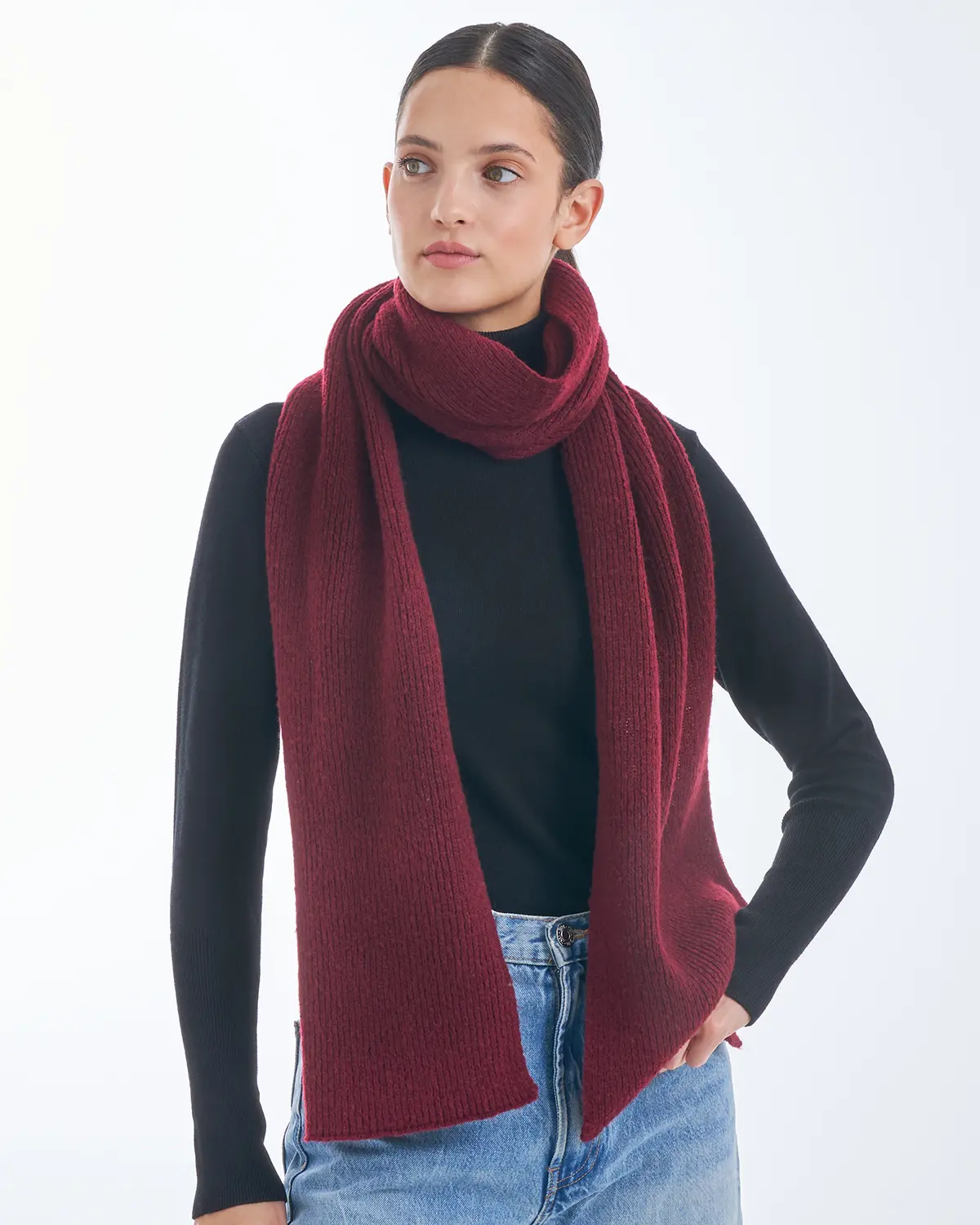 Schal - Knitted Burgundy