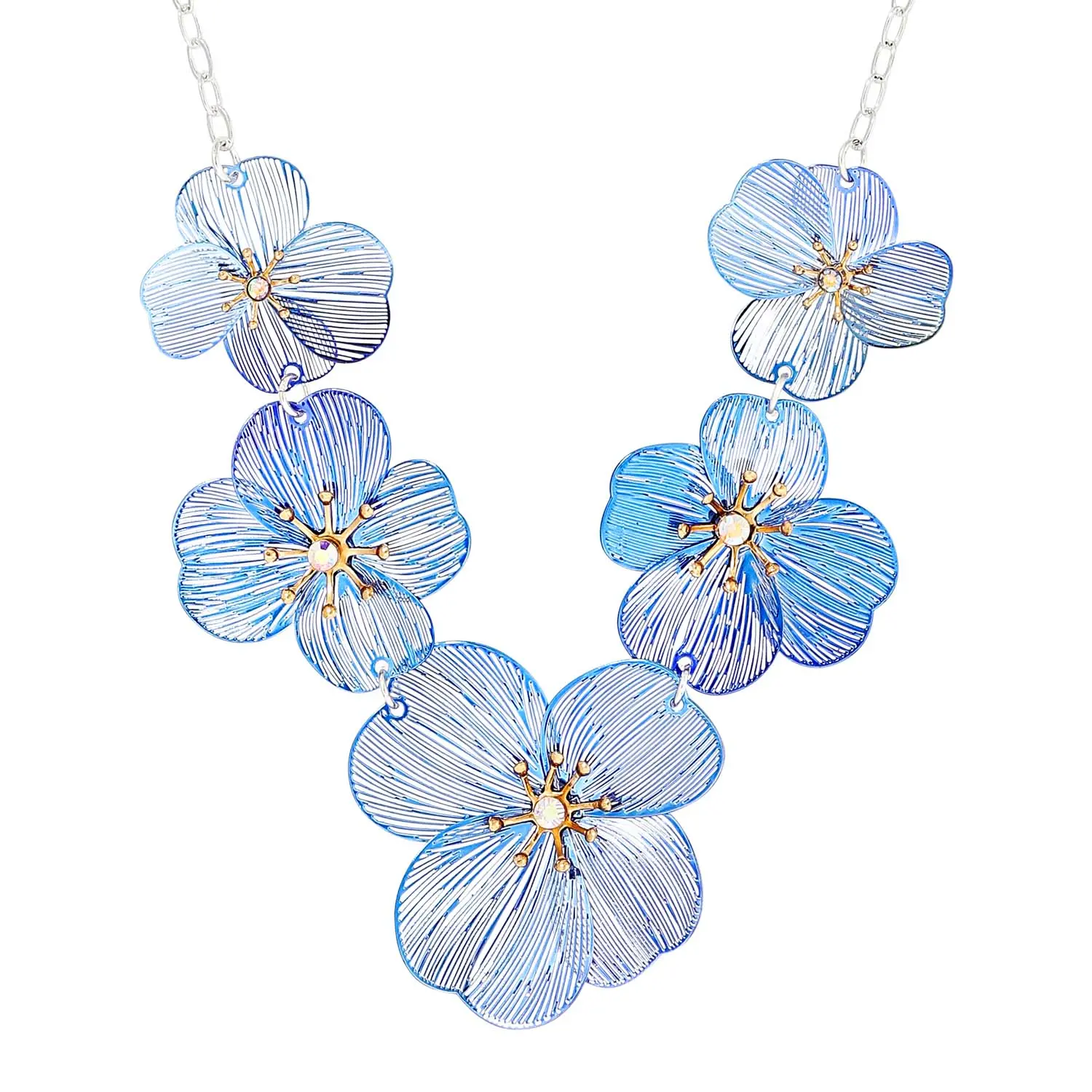 Naszyjnik - Blue Blossoms