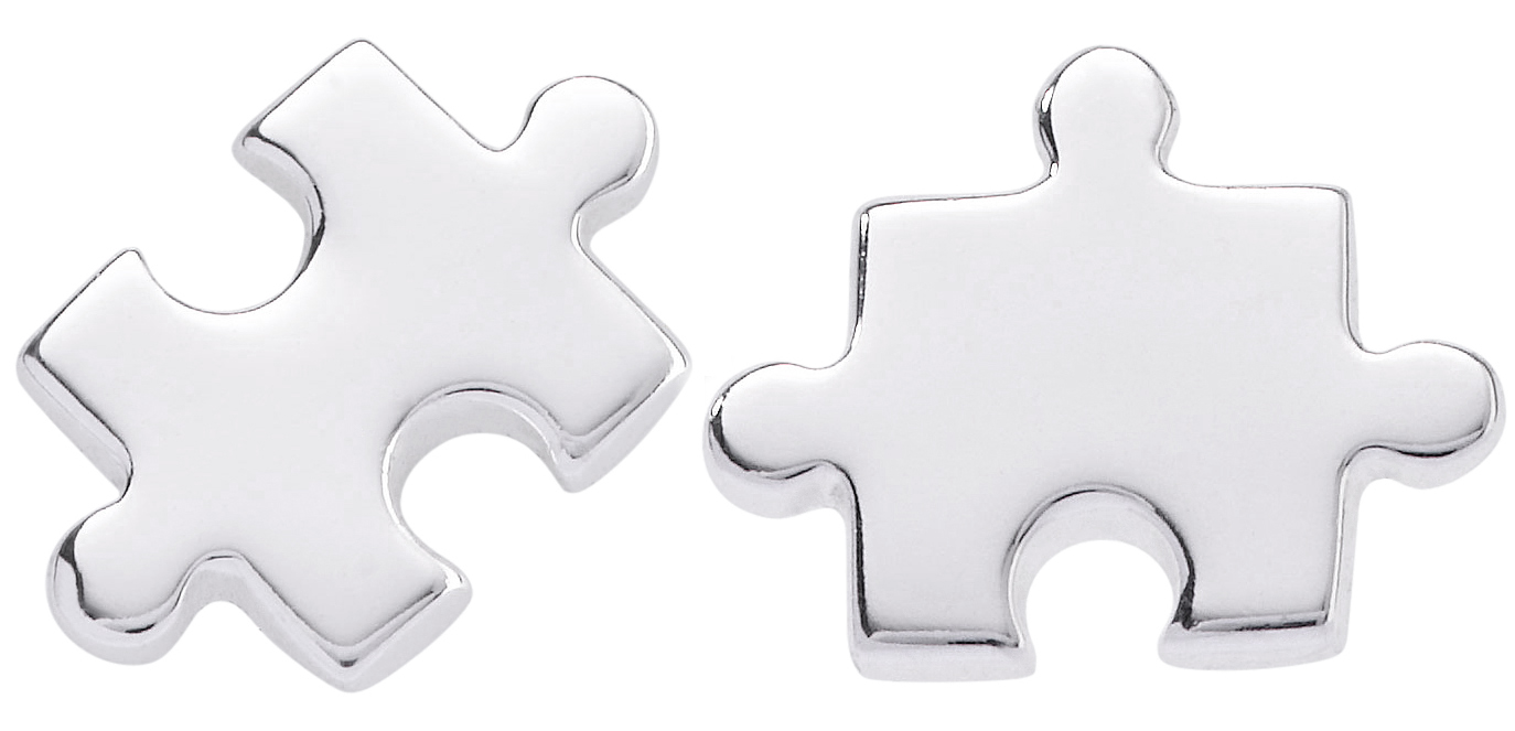 Orecchini a perno - Silver Puzzle