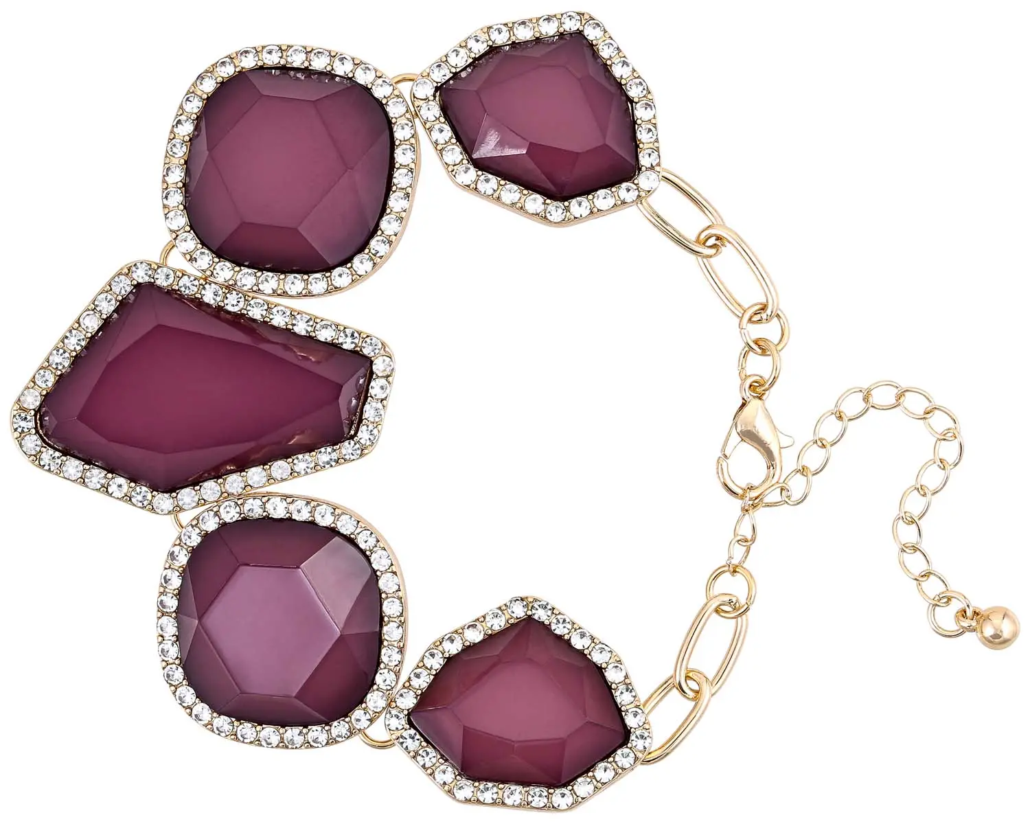 Bracelet - Burgundy Shapes