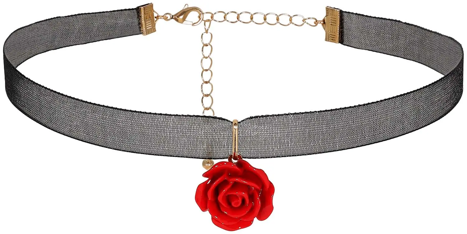 Collier ras du cou - Red Rose