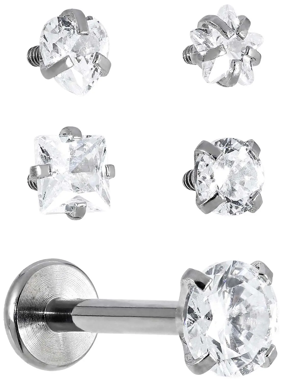 Piercing set - Silver Glam