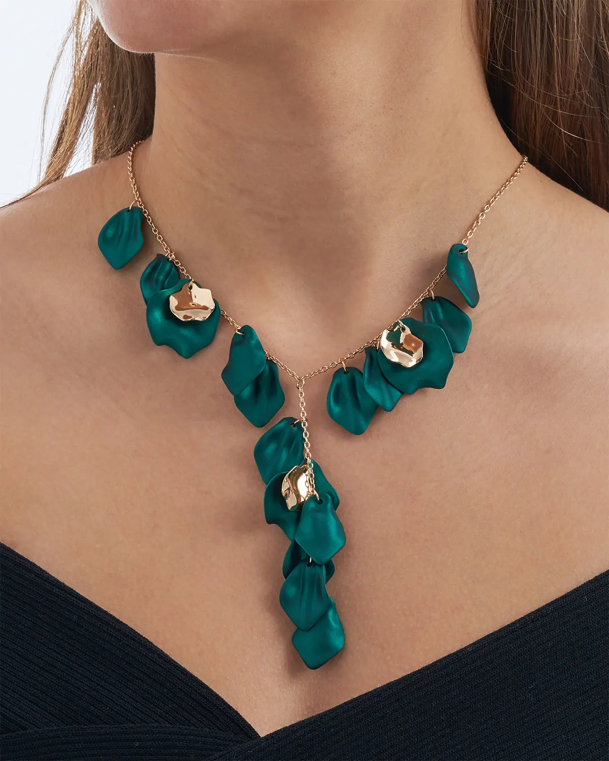 Collier - Emerald Leaves