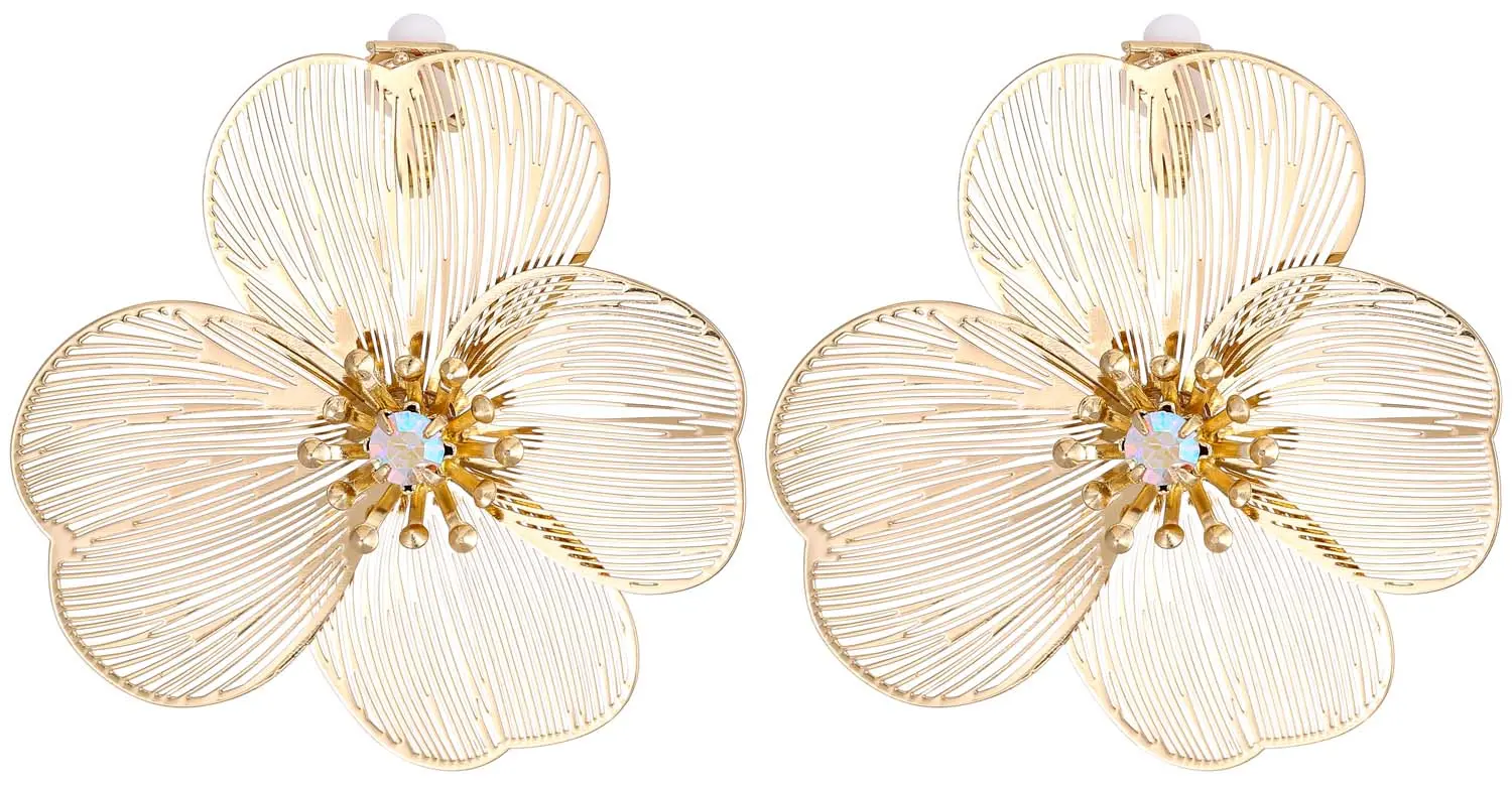 Boucles d'oreilles clips - Golden Petals