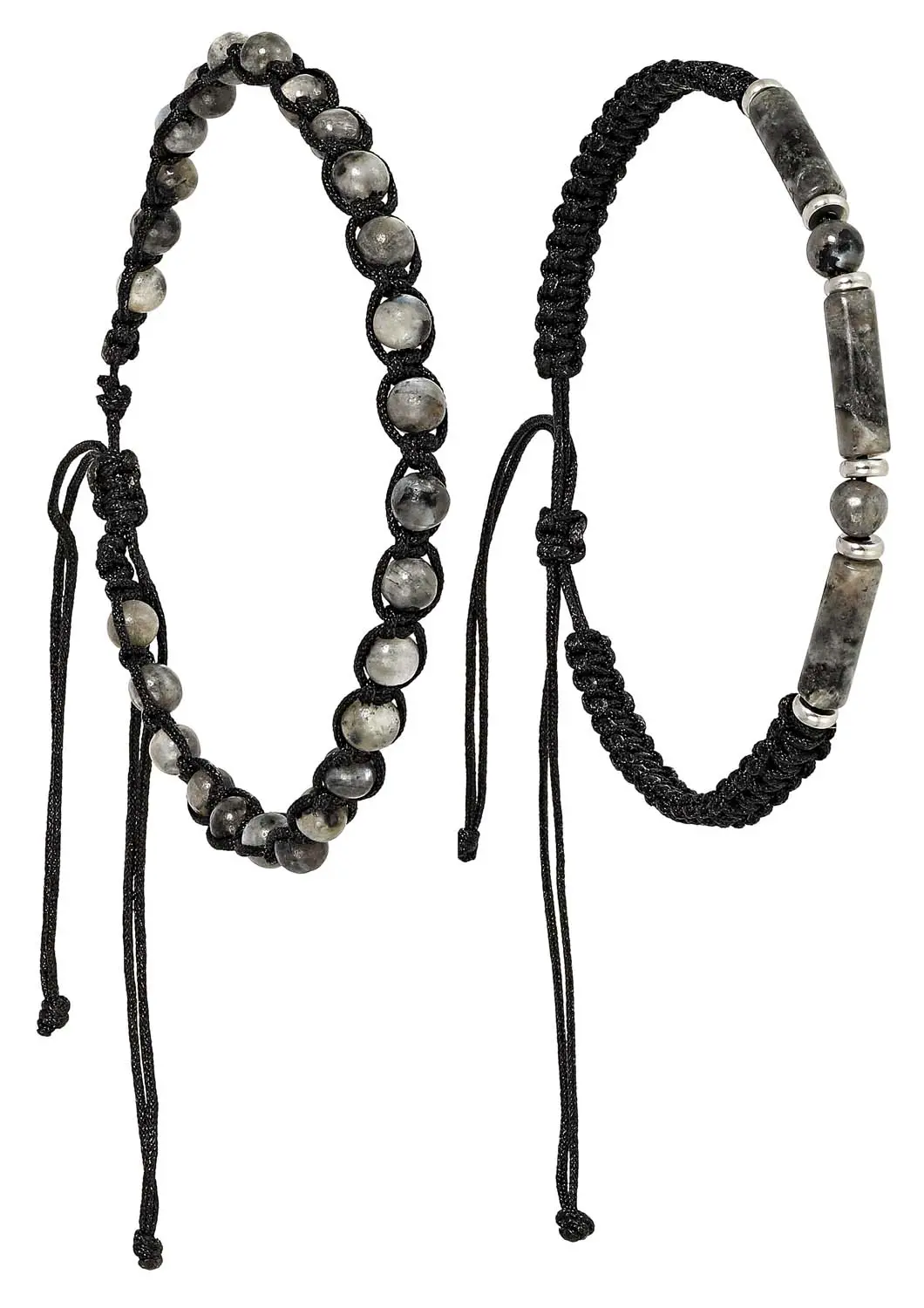  Set di braccialetti da uomo - Grey Labradorite