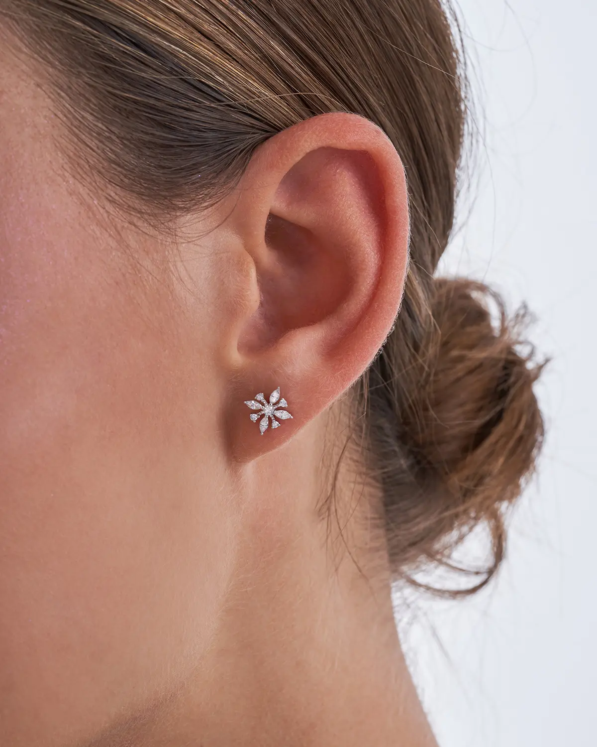 Pendientes - Silver Iceflower