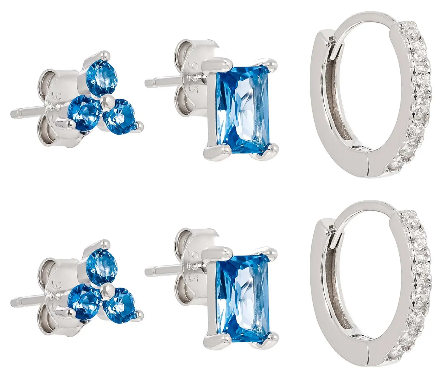 Set di orecchini - Blue Crystals