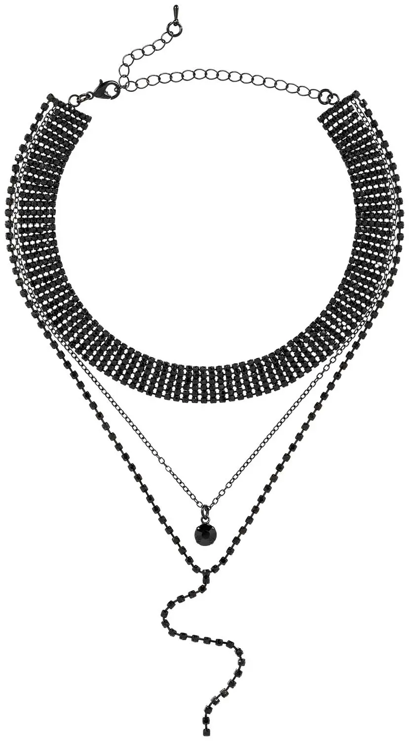 Layering Kette - Black Glamour