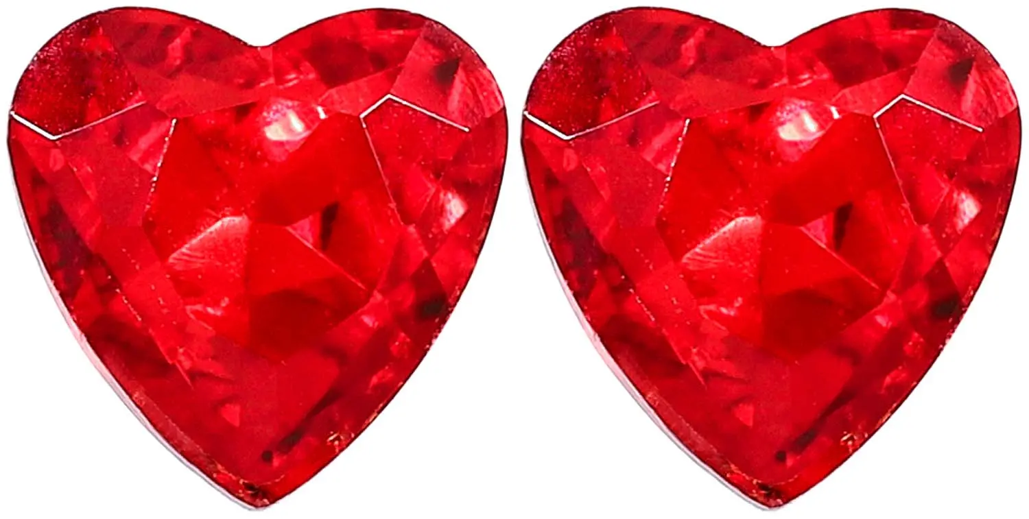 Orecchini a perno - Ruby Hearts