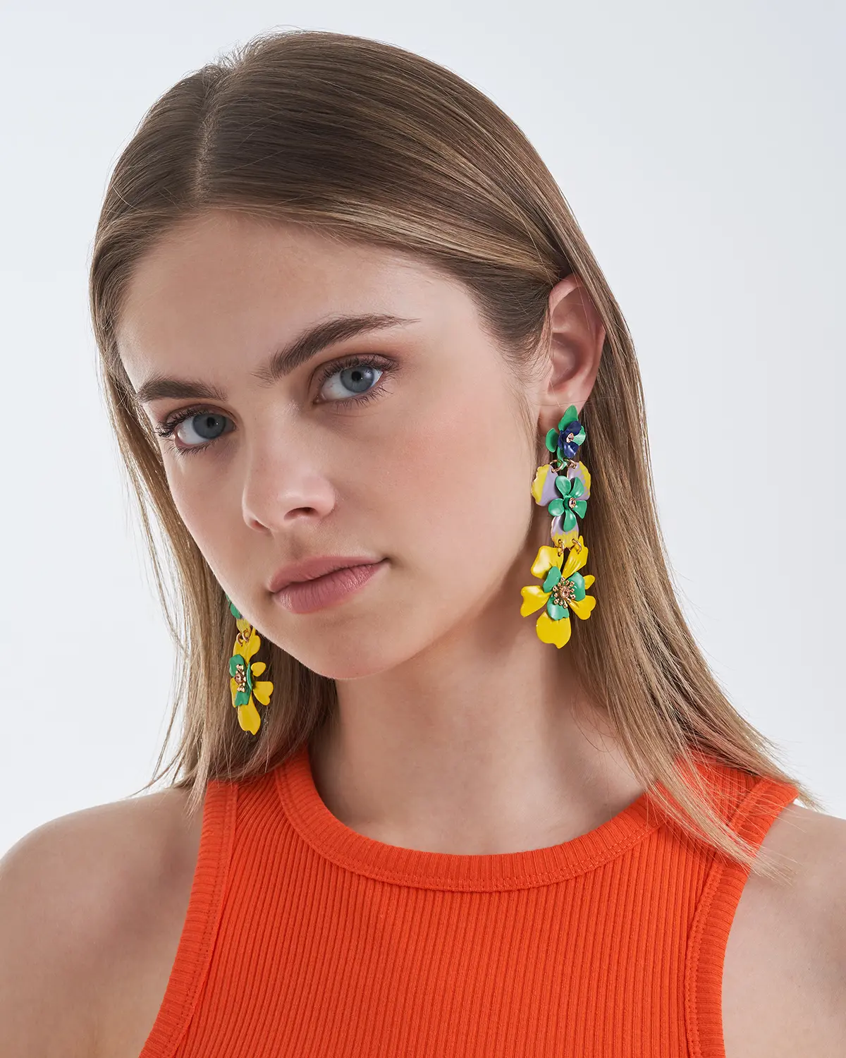 Clous d'oreilles - Yellow Hawaii