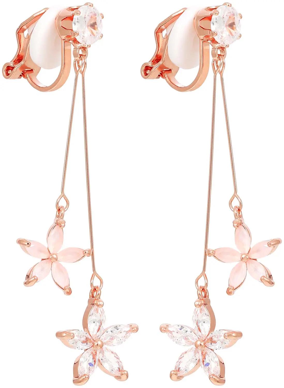 Boucles d'oreilles clips - Rose Blossom