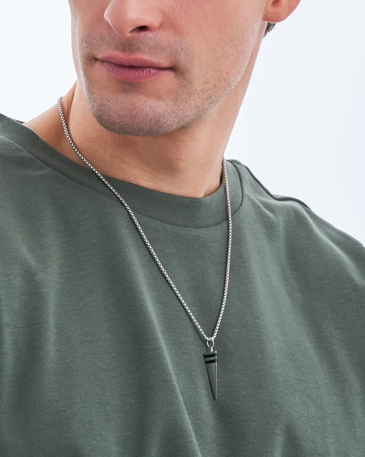 Collier pour homme - Silver Spike