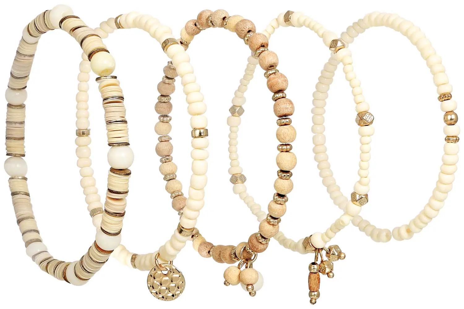 Set di braccialetti - Beige Summer