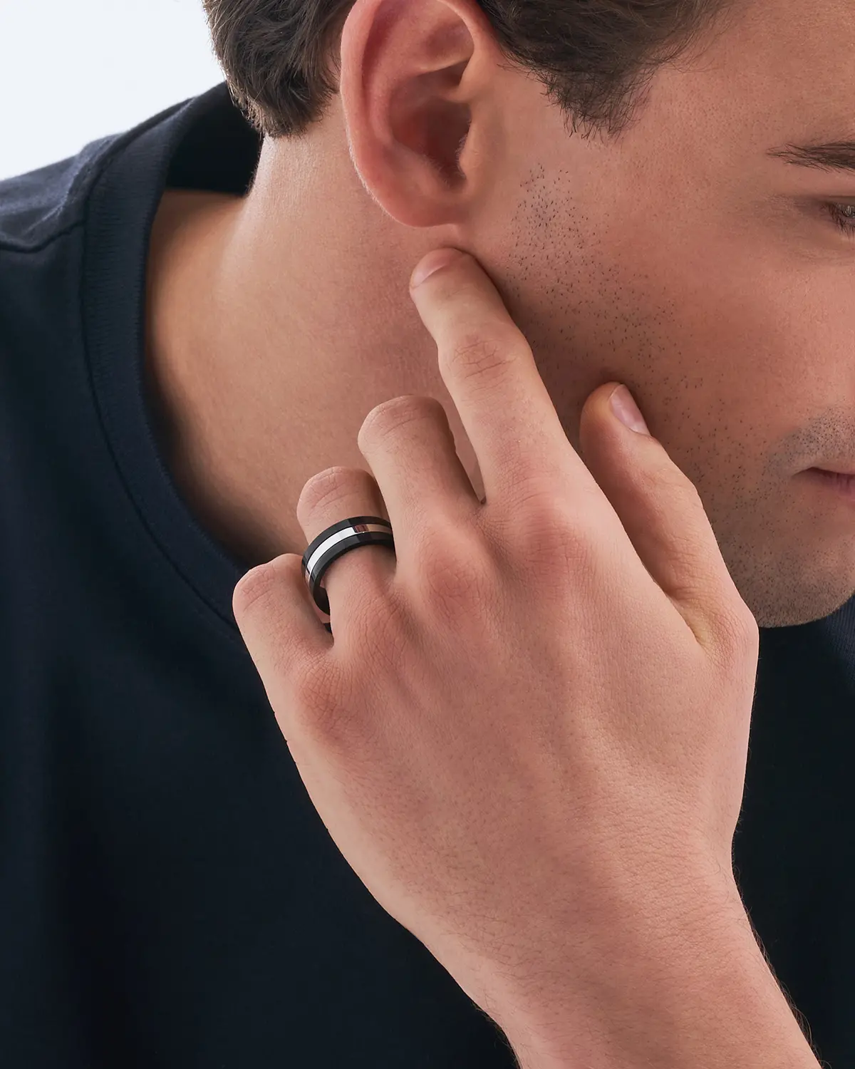 Anillo para hombre - Shiny Black