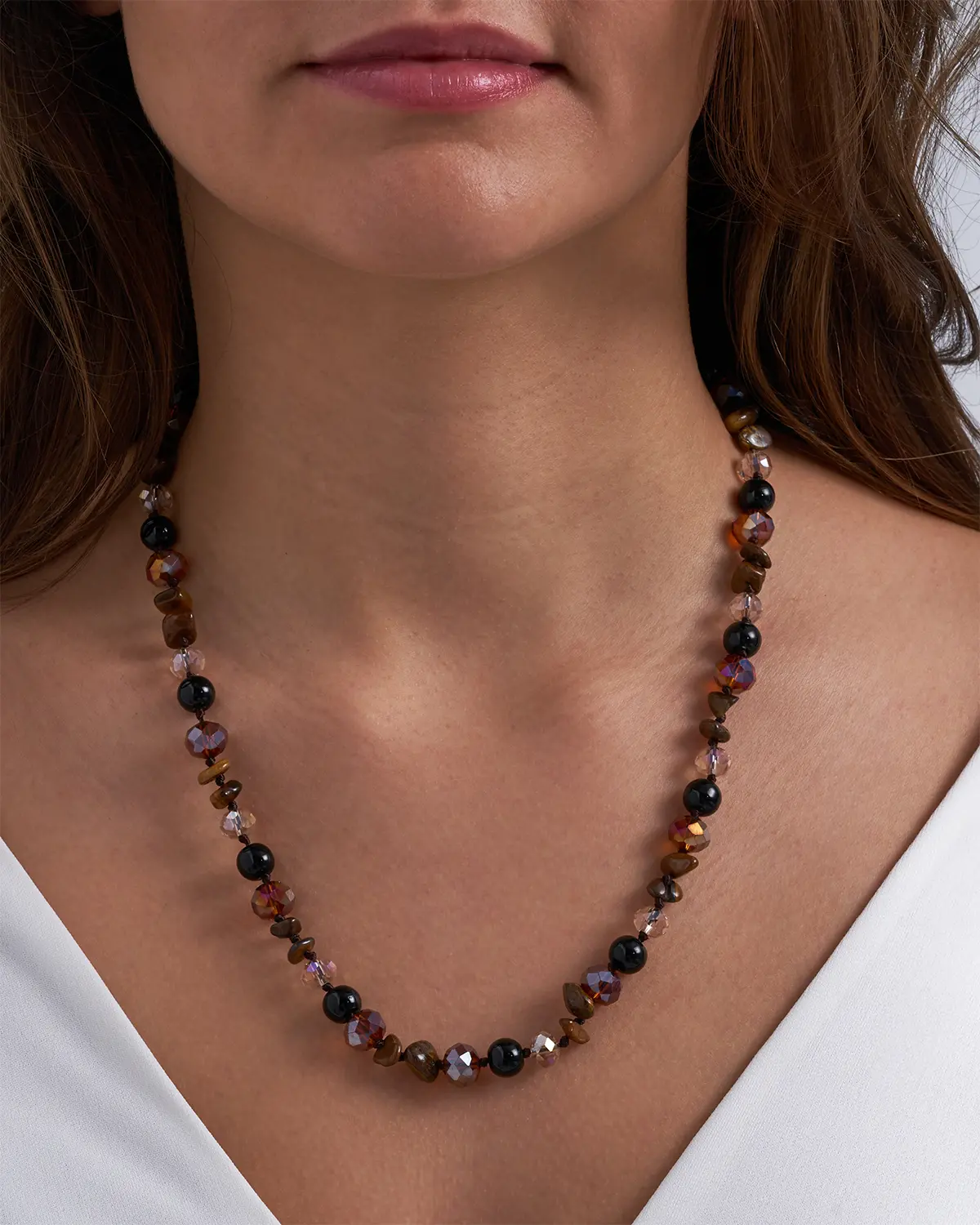 Collar - Brown Gems