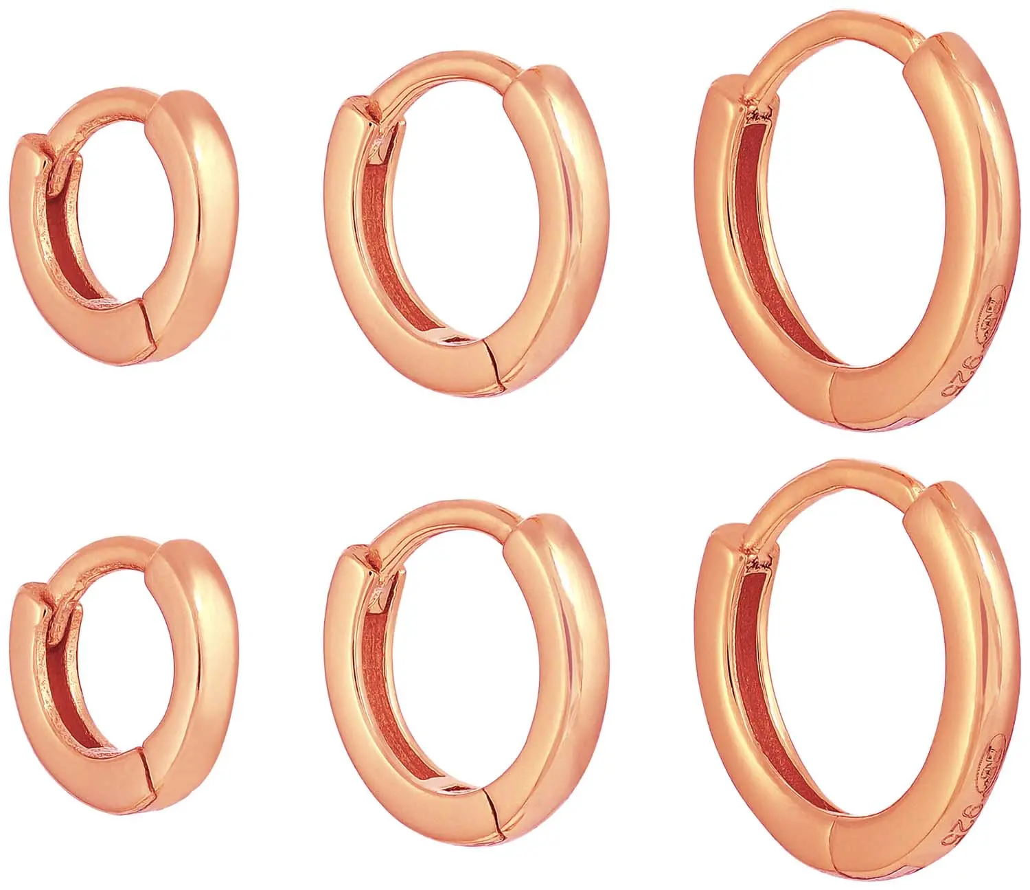 Creolen-Set - Slim Rosegold