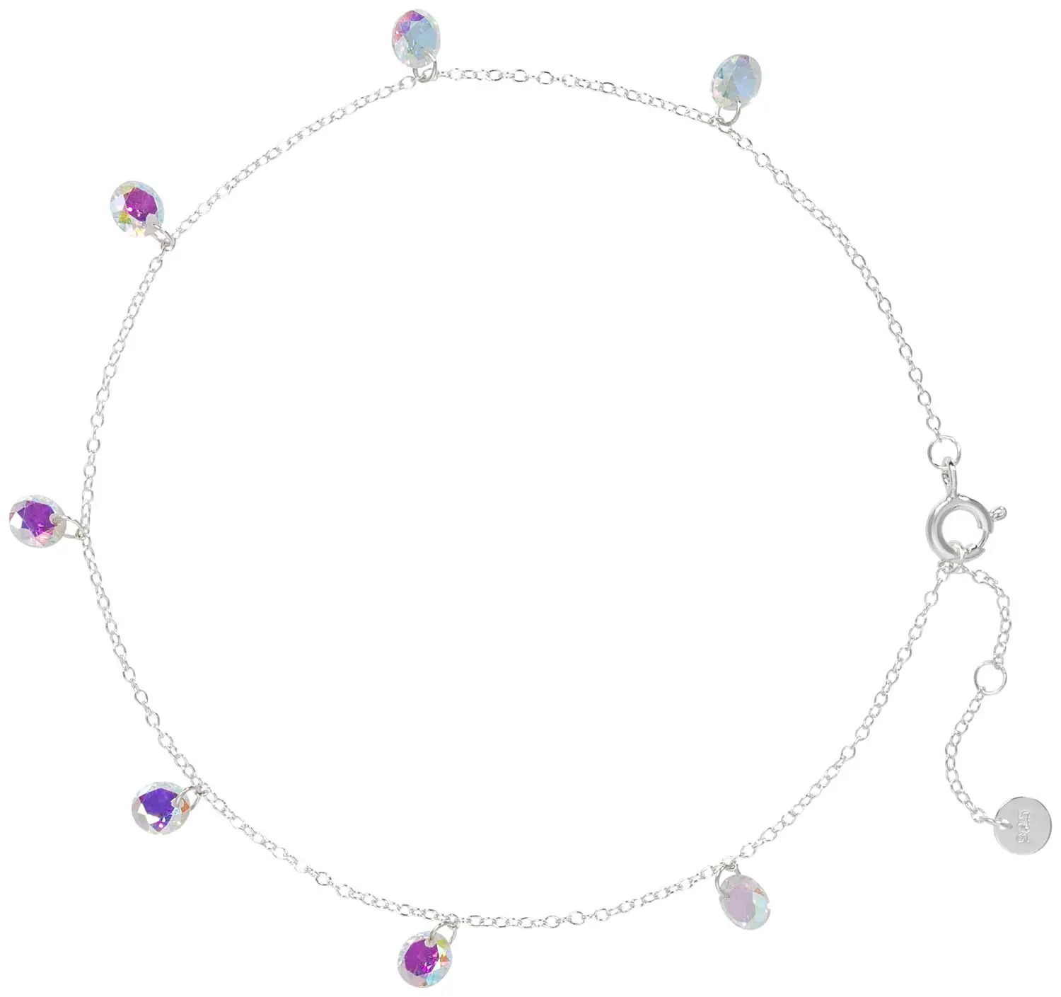 Bracelet de cheville - Rainbow Zirconia