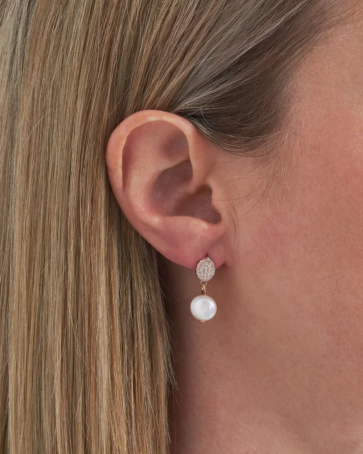 Clous d'oreilles - Freshwater Pearl