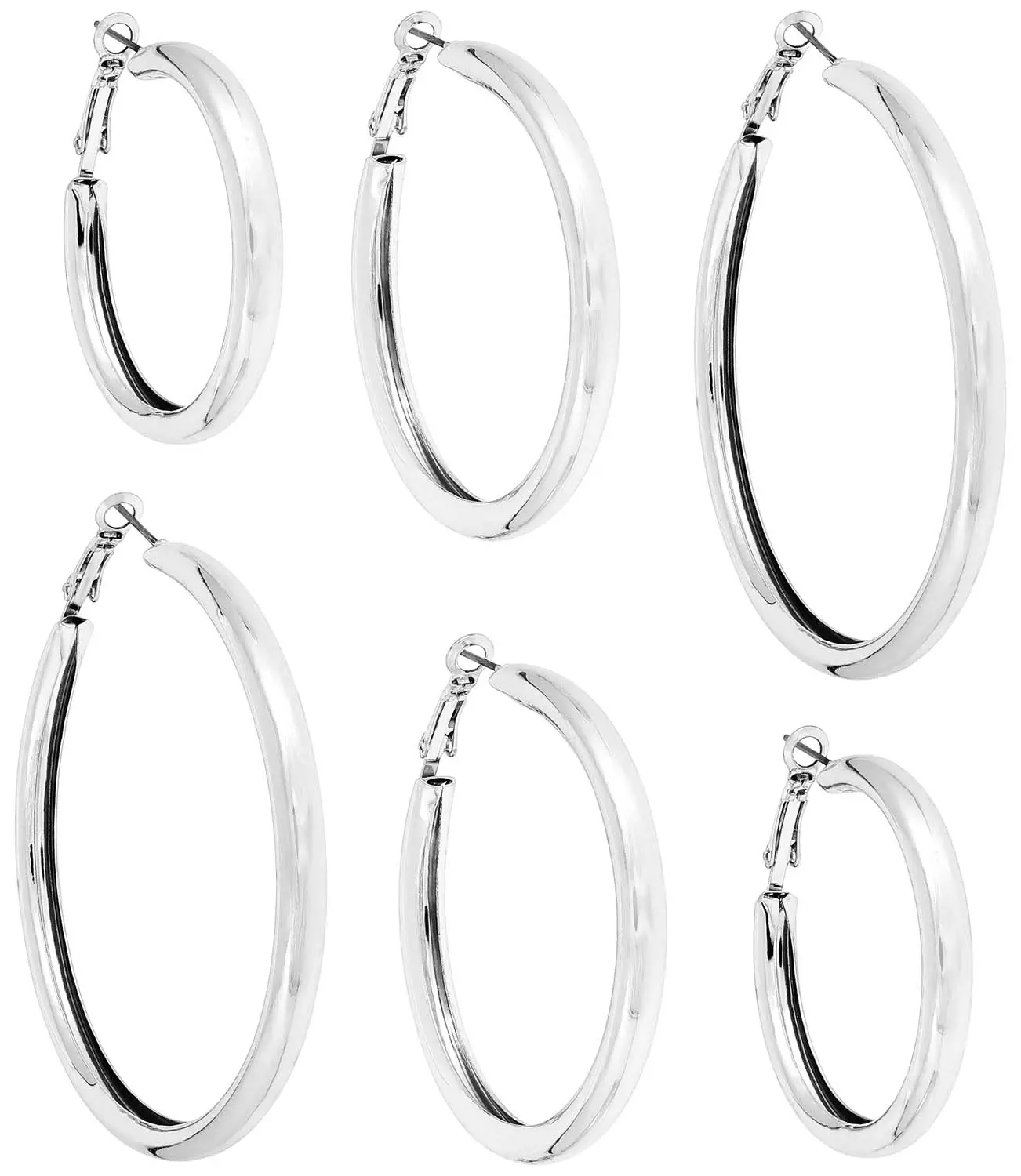 Set di creoli - Silver Essentials