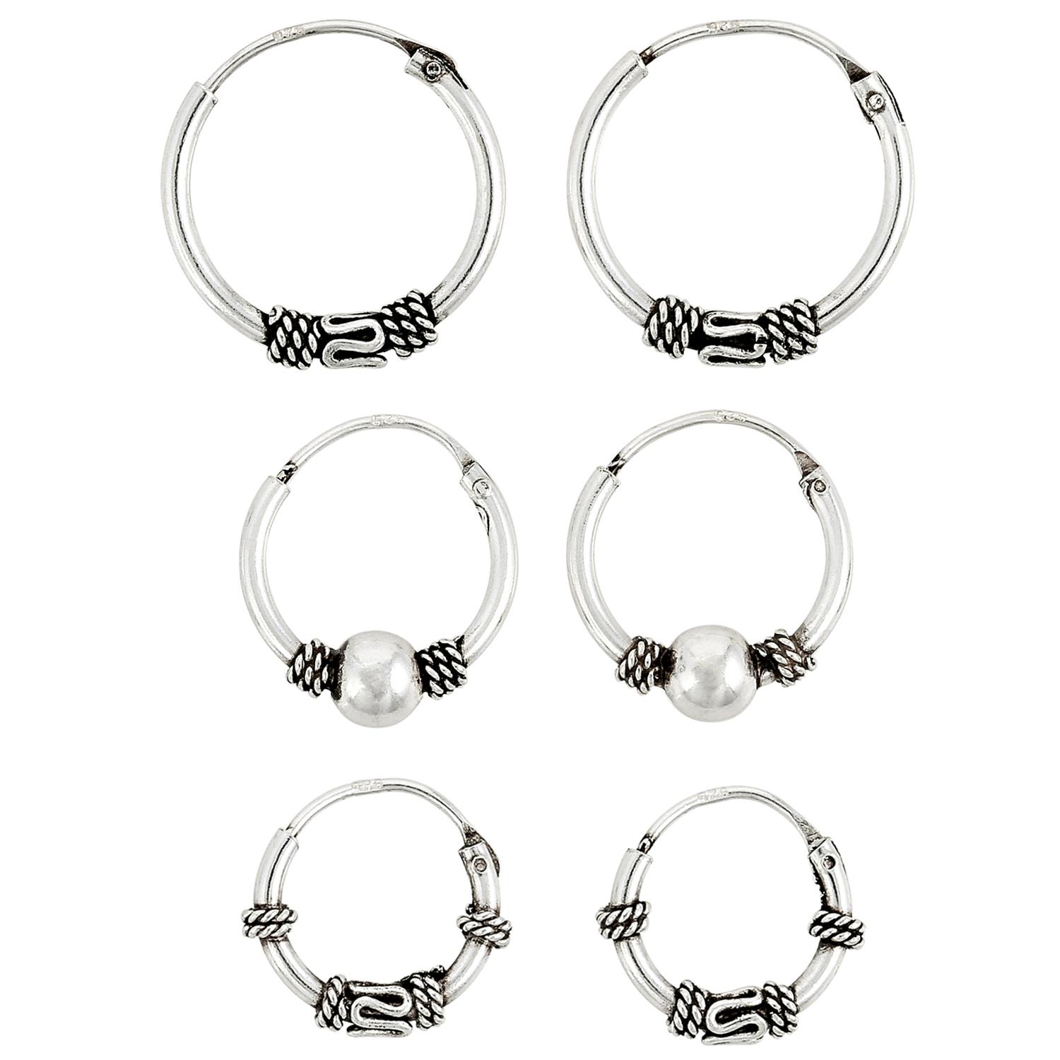 Set de aros - Ethno Silver