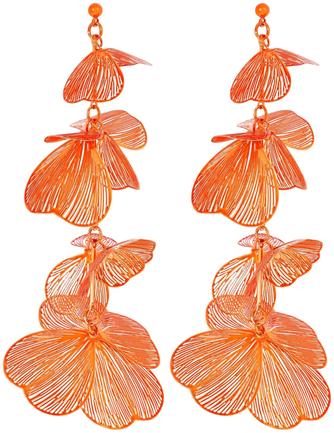 Pendientes - Orange Flowers