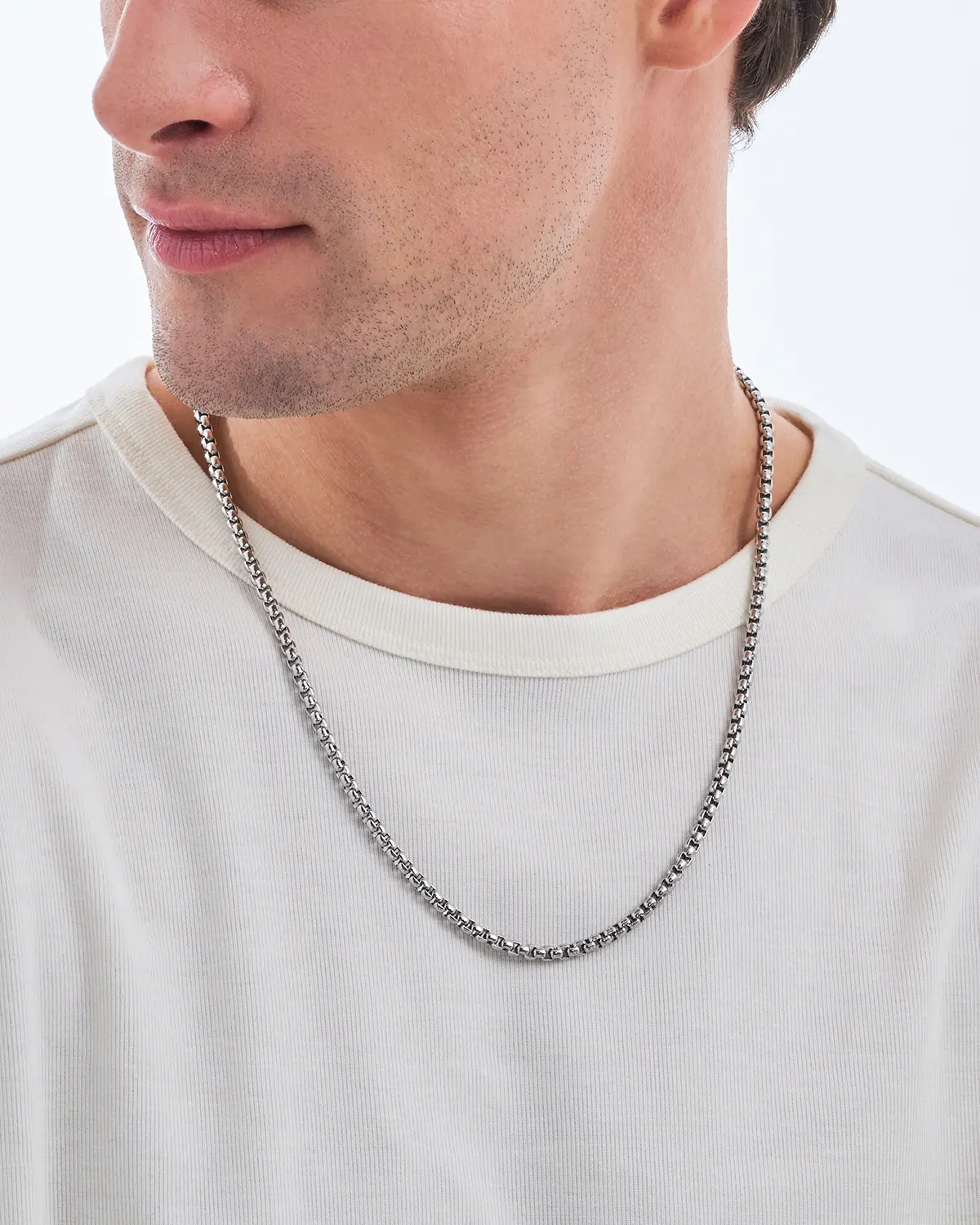 Herren Kette - Plain Steel