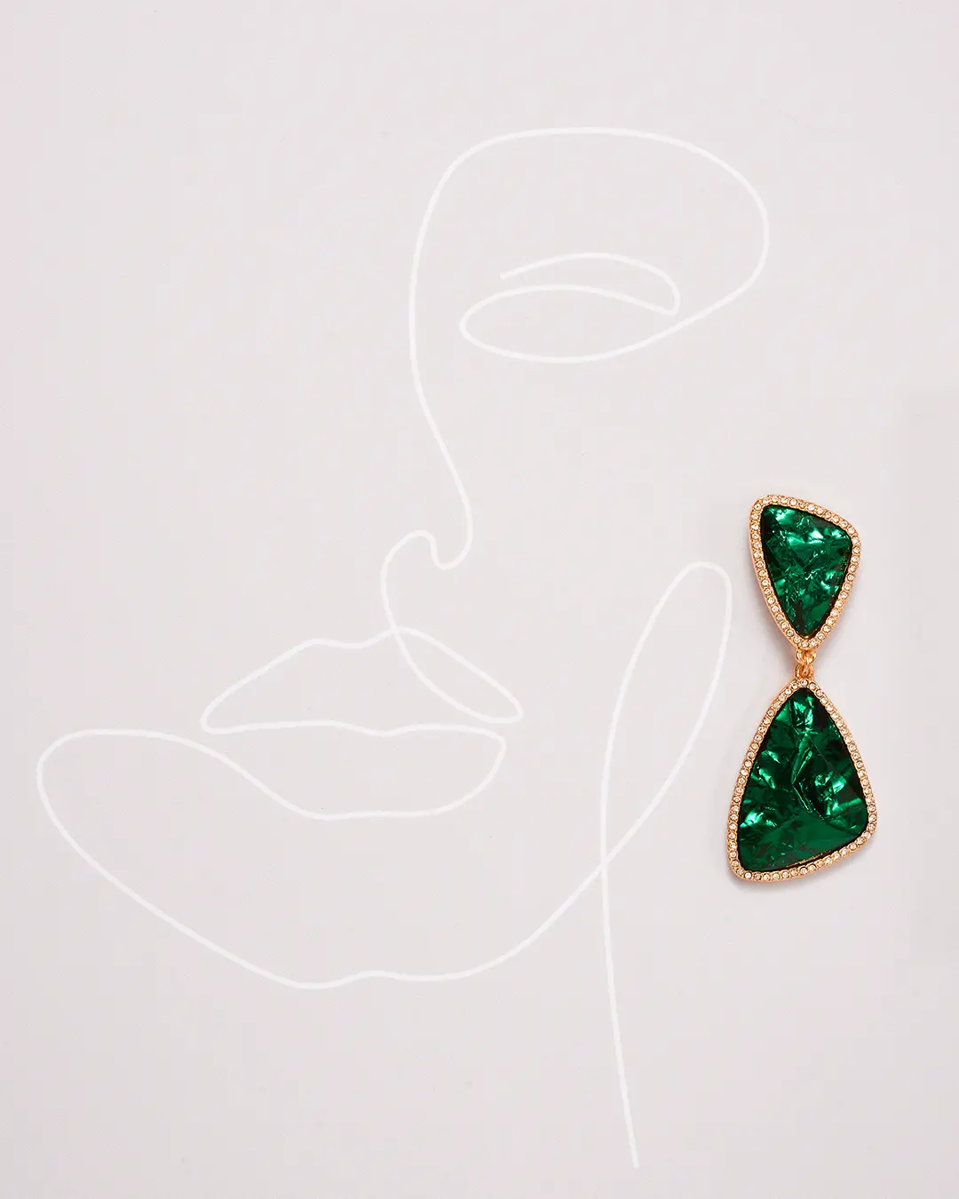 Pendientes - Asymmetrical Green