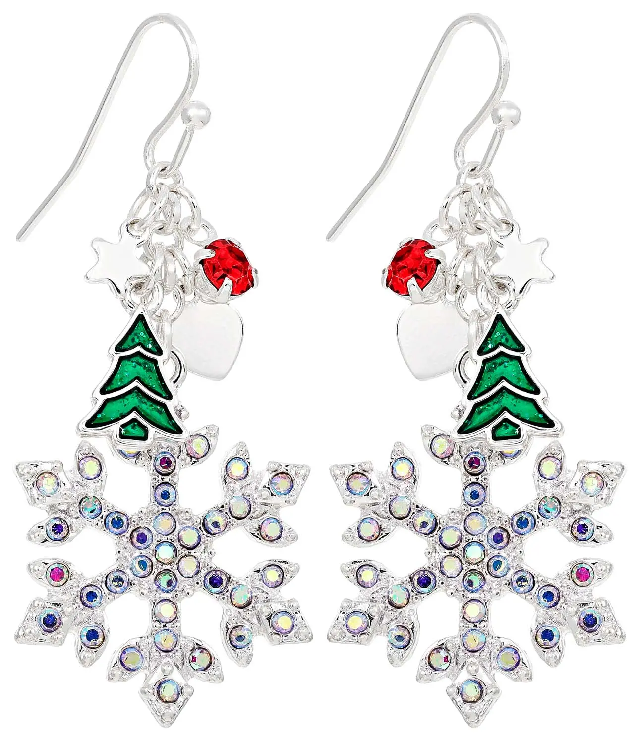 Pendientes largos - Silver Christmas