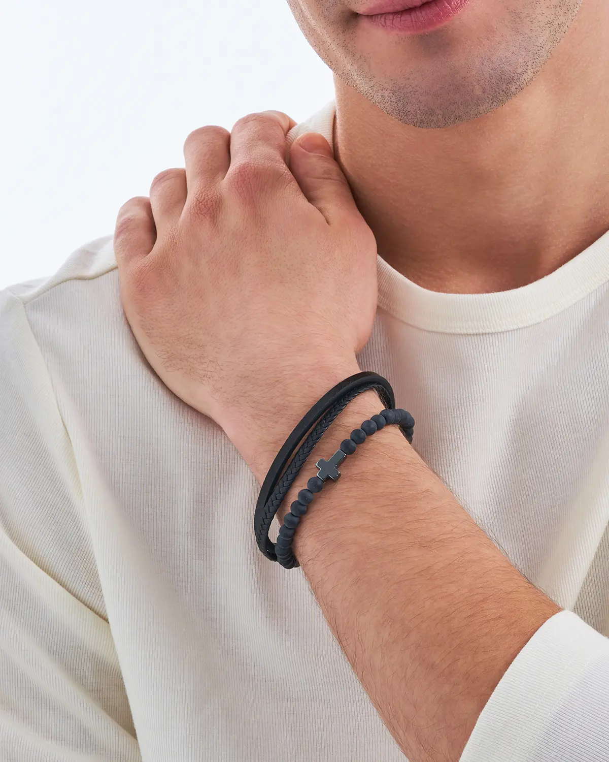 Pulsera para hombre - Black Cross