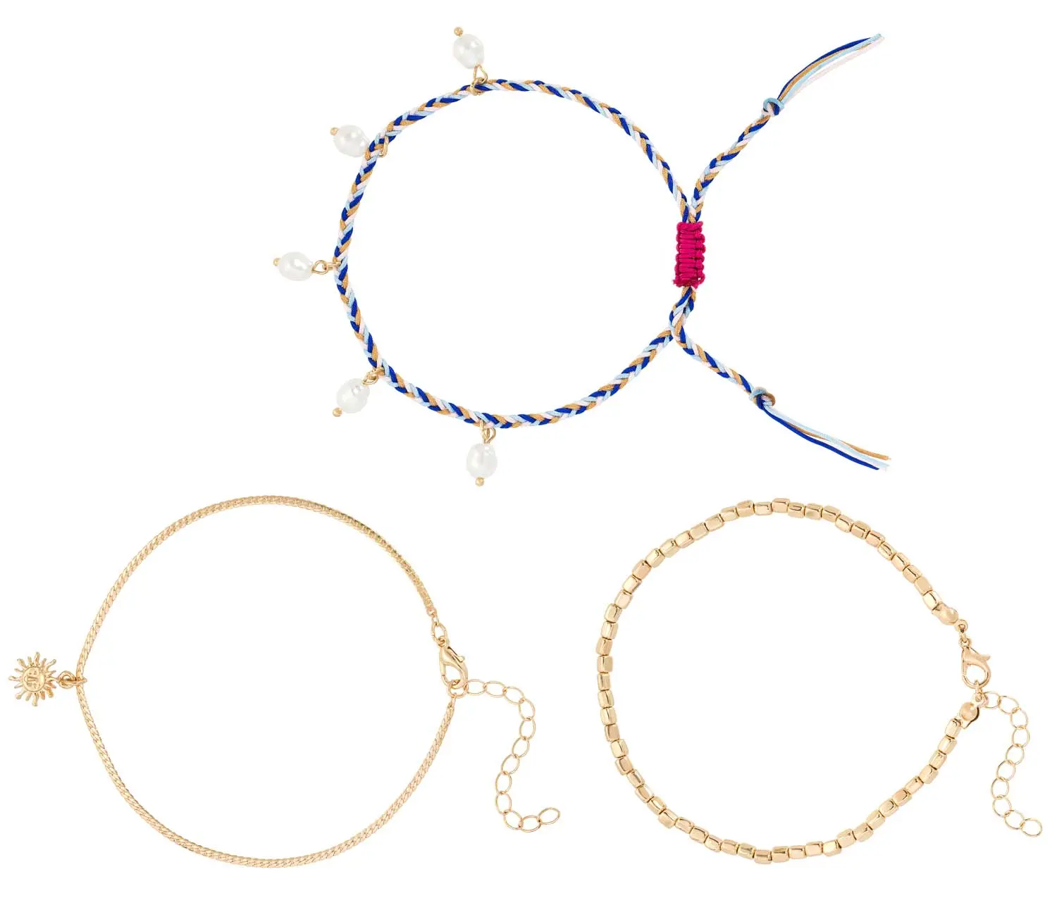 Ensemble de bracelets de cheville - Blue Summer