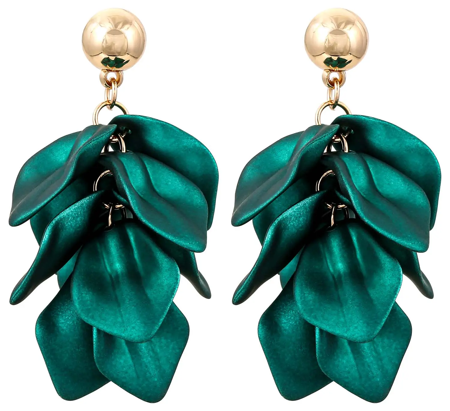 Pendientes - Emerald Leaves