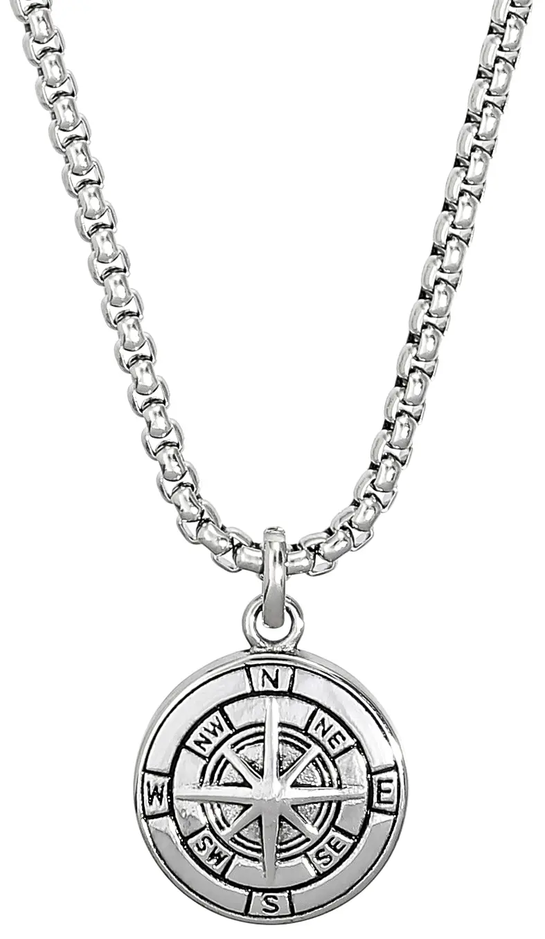 Collier pour homme - Silver Compass