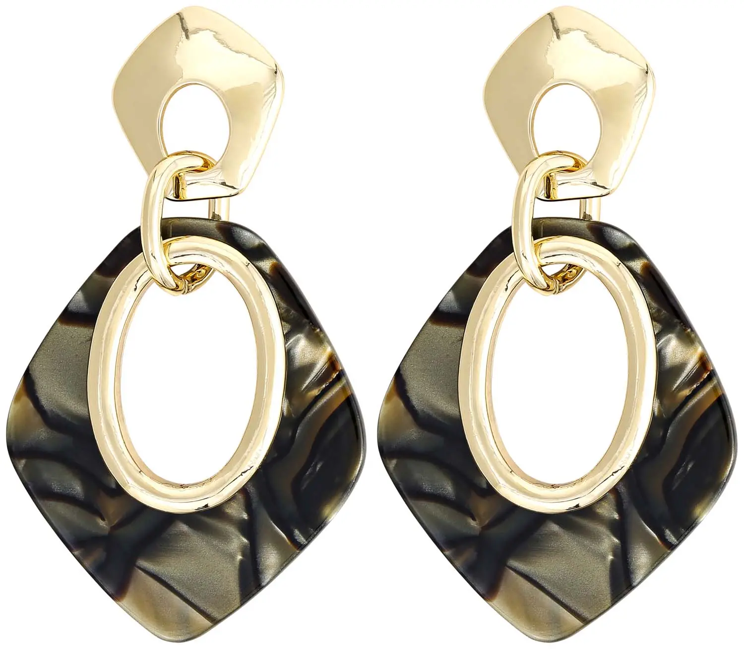 Clous d'oreilles - Vintage Marble